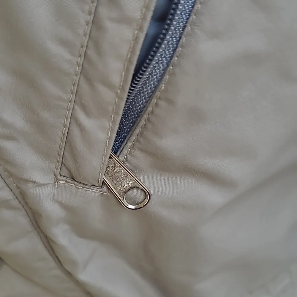 THE NORTH FACE Khaki Beige Tan Nylon Fill Gore Tex USA Mens Sz M Jacket Coat VTG